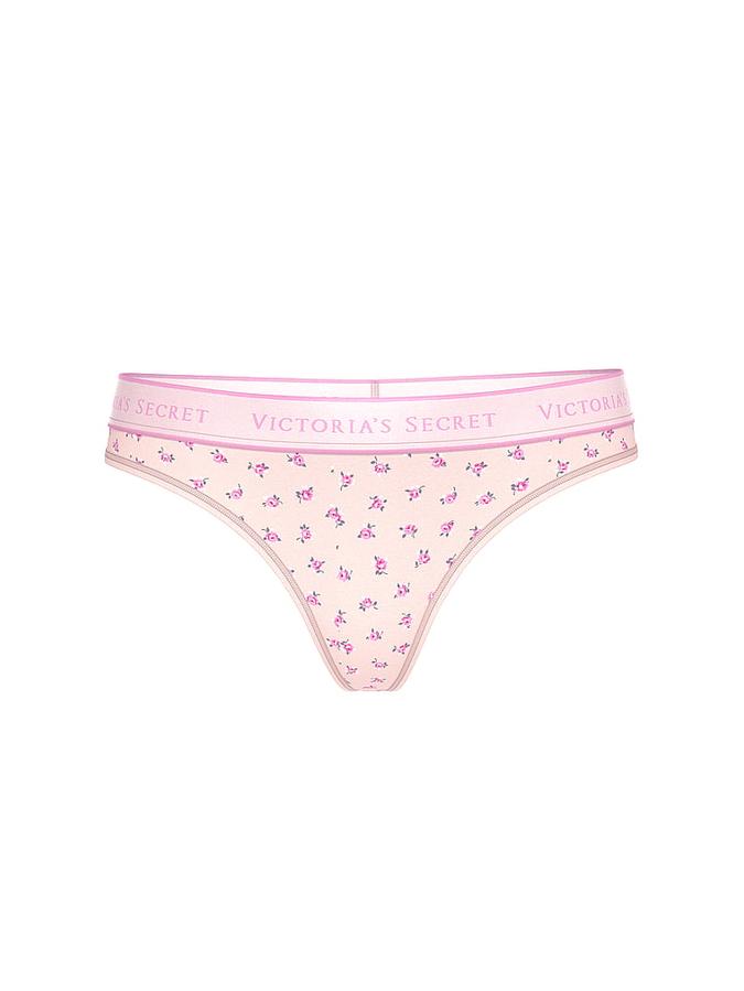 Logo Cotton Thong Panty image number 2