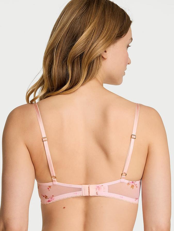 Wicked Unlined Sheer Flutter Open-Cup Balconette Bra image number 1
