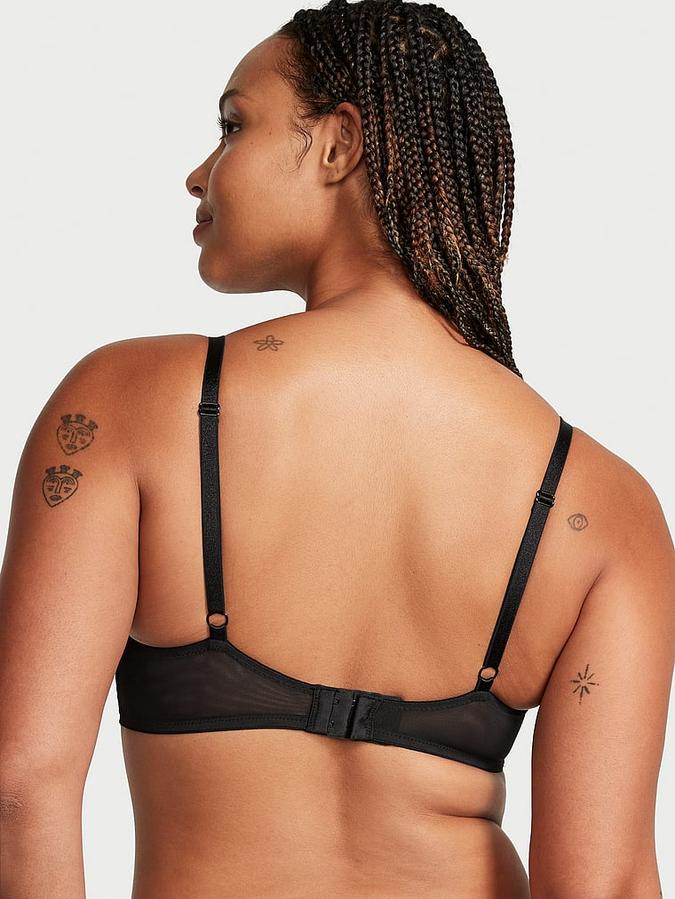 Shine Strappy Unlined Lace Low-Cut Demi Bra image number 1
