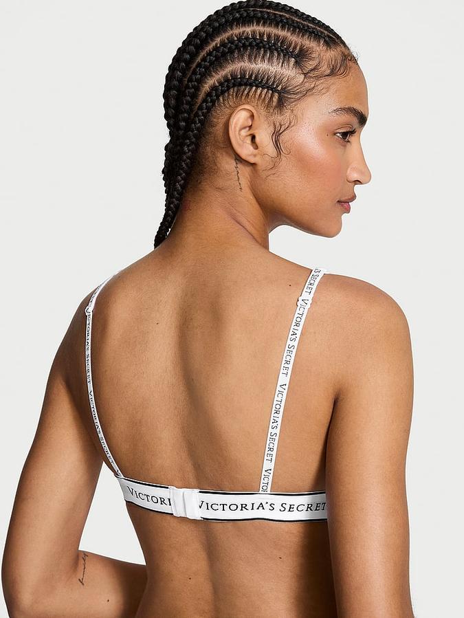 Wireless Cotton Plunge Bralette image number 1