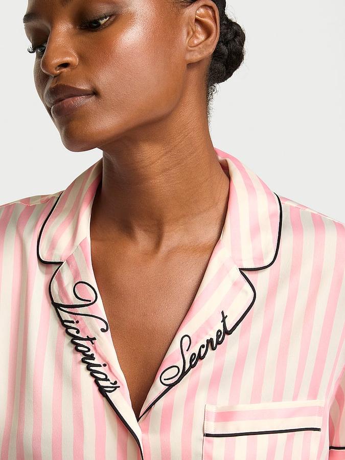 Signature Satin Short Pajama Set image number 4