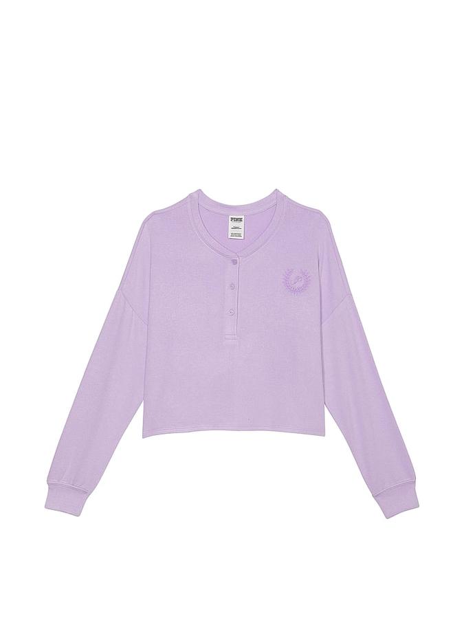 Cozy Long-Sleeve Sleep Shirt image number 0