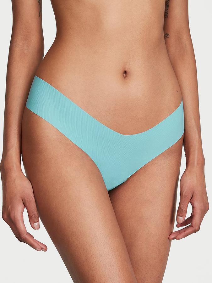No-Show Ribbed Thong Panty
