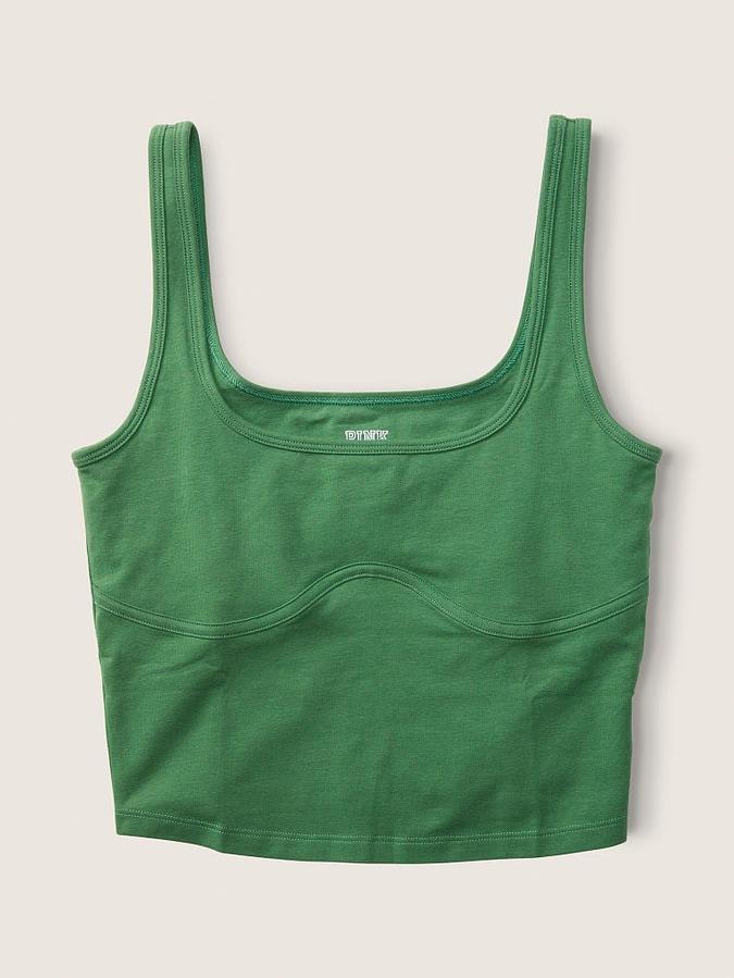 Cotton Contour Crop Tank Top image number 2