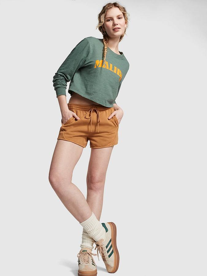 Premium Cotton Cropped Long-Sleeve T-Shirt image number 3