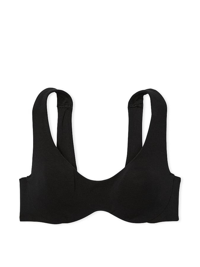 Base Cotton Unlined Scoop Bra image number 0