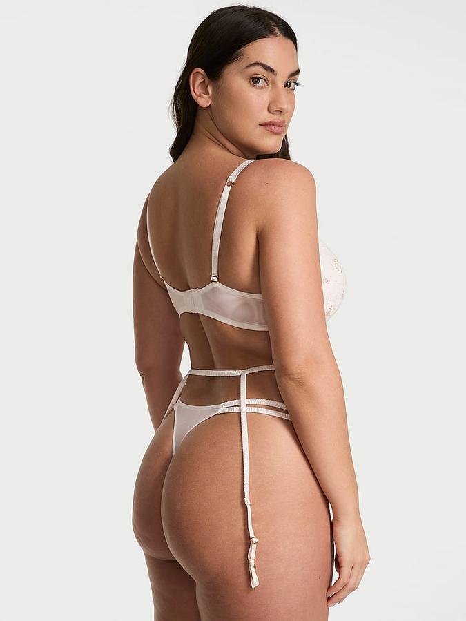 Peony Embroidery Bridal Garter Belt