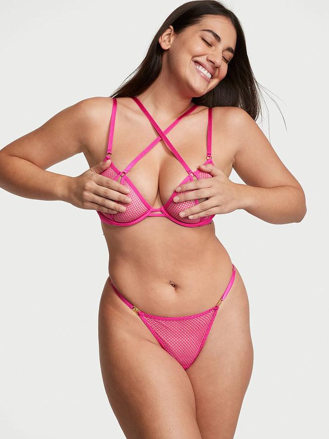 Fishnet Adjustable V-String Panty image number 3