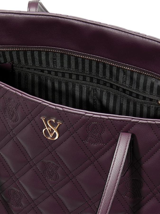 The Victoria Large Tote Bag Burgundy image number 2