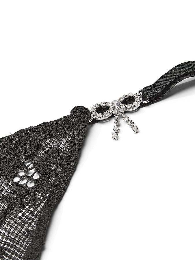 Twinkle Bow Lace Thong Panty image number 1