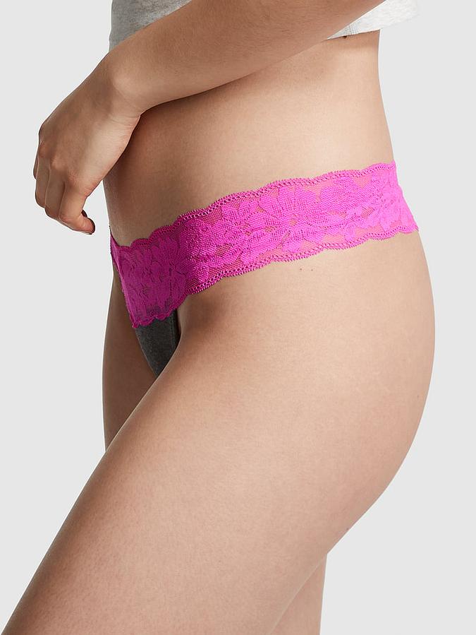 Everyday Lace Trim Thong Panty