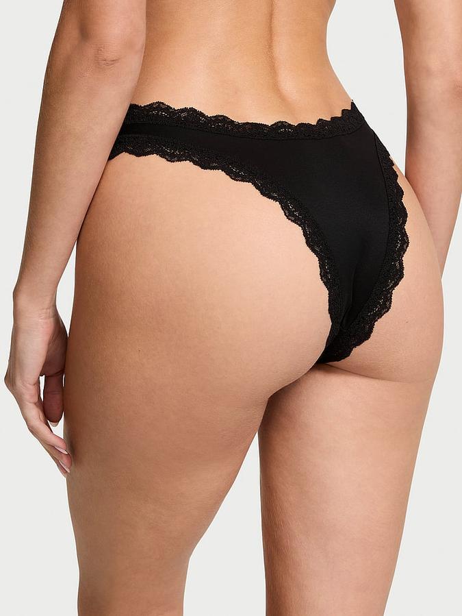 Lace-Trim Brazilian Panty image number 1