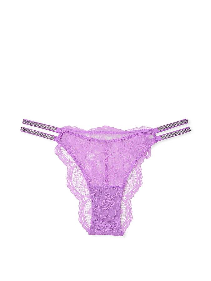 Double Shine Strap Lace Brazilian Panty image number 2