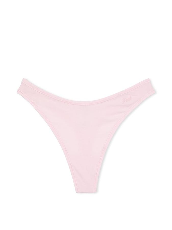 Cotton High-Leg Thong Panty